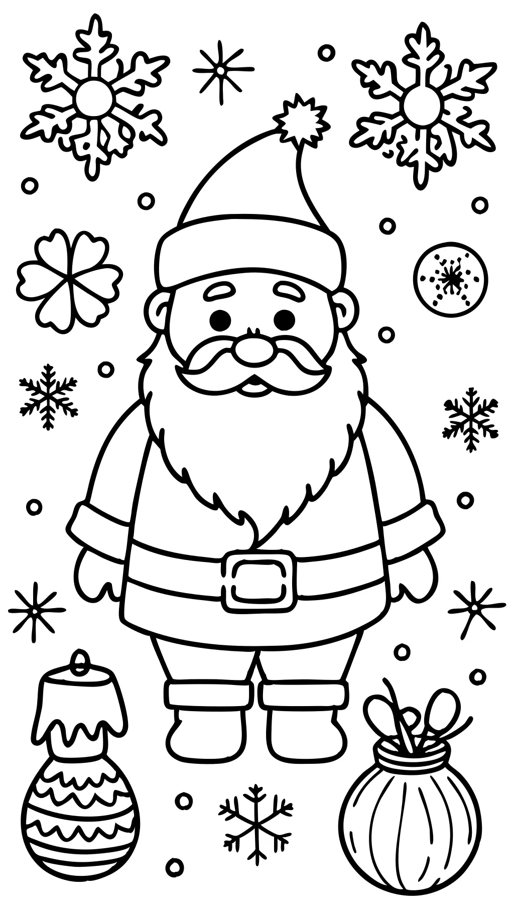 Páginas para colorear de Santa Claus imprimibles